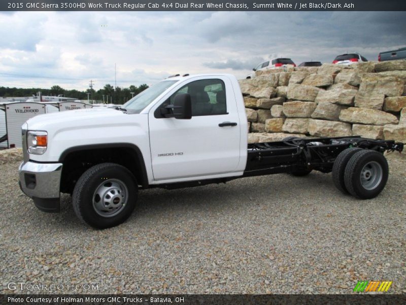  2015 Sierra 3500HD Work Truck Regular Cab 4x4 Dual Rear Wheel Chassis Summit White