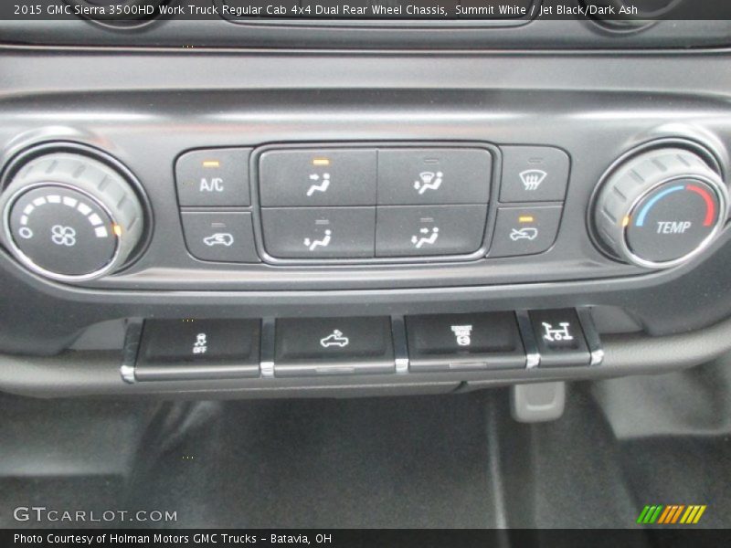 Controls of 2015 Sierra 3500HD Work Truck Regular Cab 4x4 Dual Rear Wheel Chassis