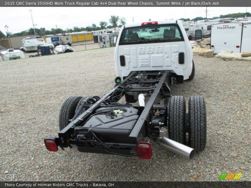 Summit White / Jet Black/Dark Ash 2015 GMC Sierra 3500HD Work Truck Regular Cab 4x4 Dual Rear Wheel Chassis