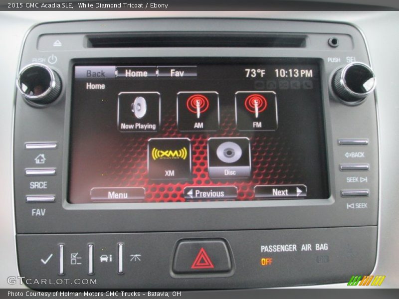 White Diamond Tricoat / Ebony 2015 GMC Acadia SLE