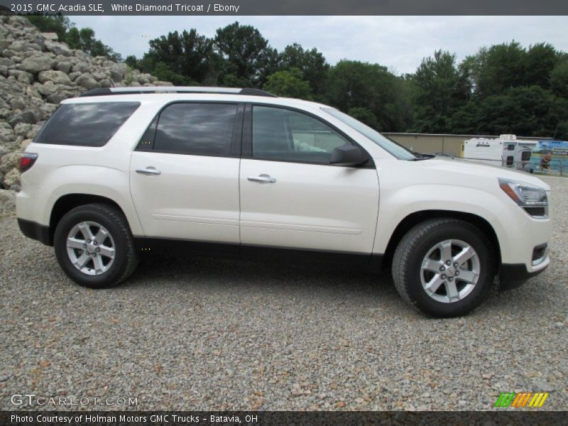 White Diamond Tricoat / Ebony 2015 GMC Acadia SLE