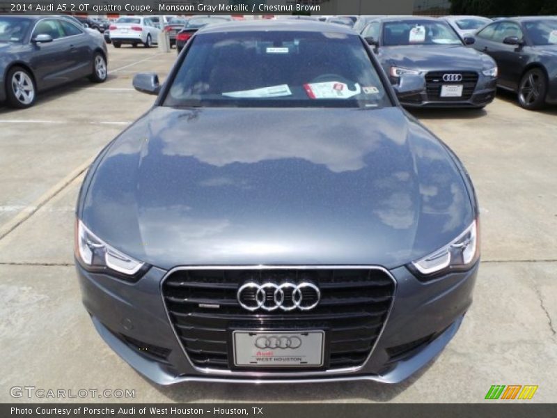 Monsoon Gray Metallic / Chestnut Brown 2014 Audi A5 2.0T quattro Coupe