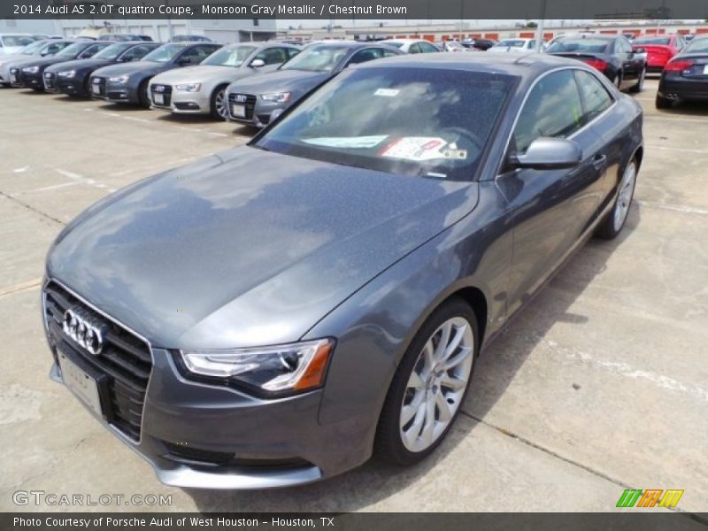 Monsoon Gray Metallic / Chestnut Brown 2014 Audi A5 2.0T quattro Coupe