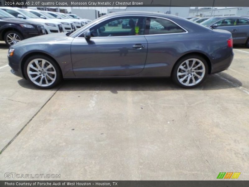 Monsoon Gray Metallic / Chestnut Brown 2014 Audi A5 2.0T quattro Coupe
