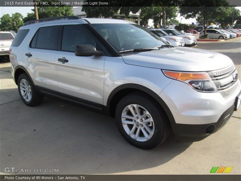 Ingot Silver / Medium Light Stone 2015 Ford Explorer FWD