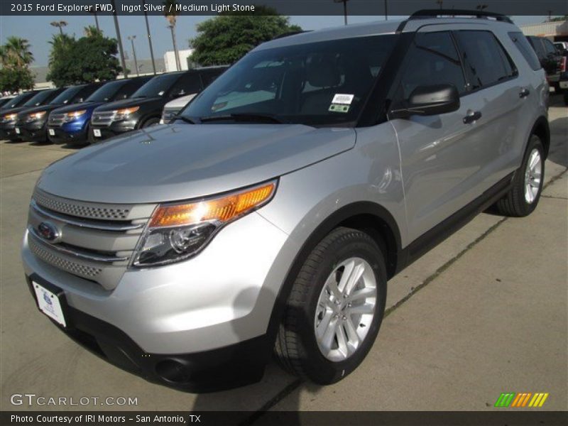 Ingot Silver / Medium Light Stone 2015 Ford Explorer FWD