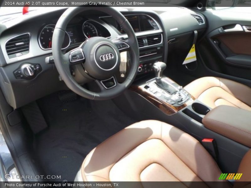 Monsoon Gray Metallic / Chestnut Brown 2014 Audi A5 2.0T quattro Coupe
