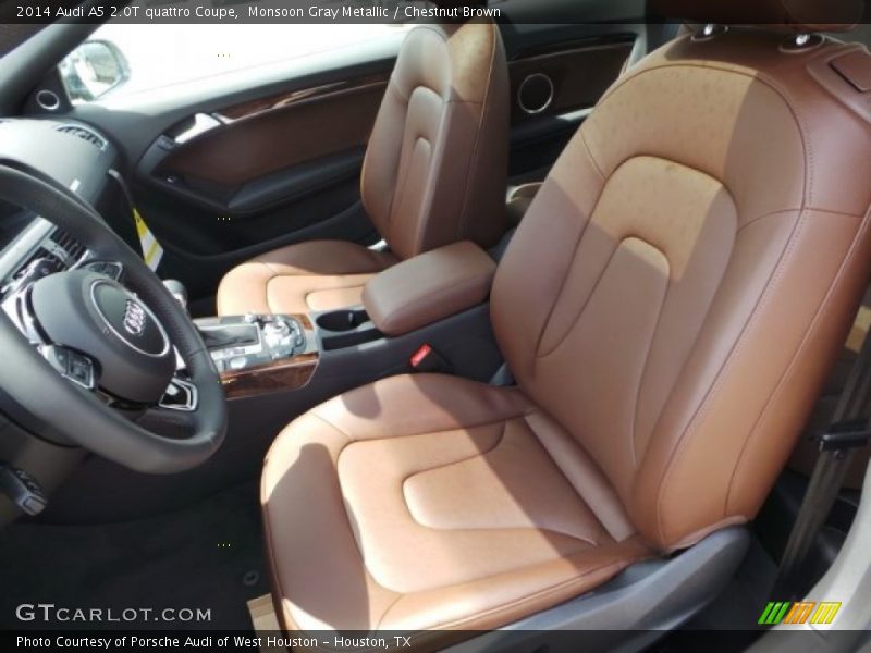 Monsoon Gray Metallic / Chestnut Brown 2014 Audi A5 2.0T quattro Coupe