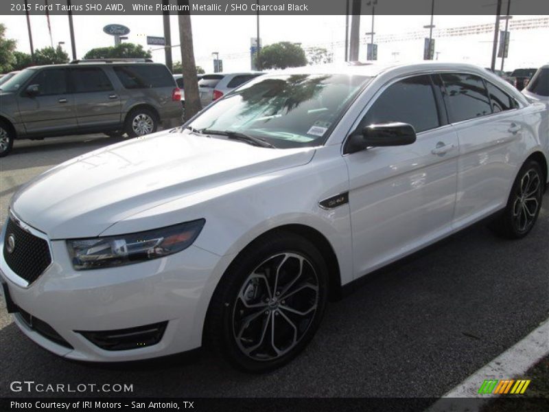 White Platinum Metallic / SHO Charcoal Black 2015 Ford Taurus SHO AWD