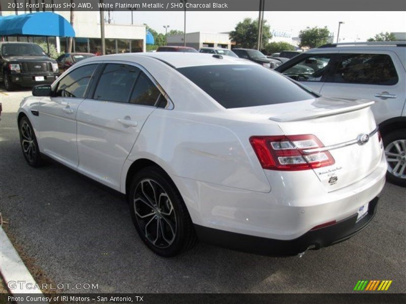 White Platinum Metallic / SHO Charcoal Black 2015 Ford Taurus SHO AWD