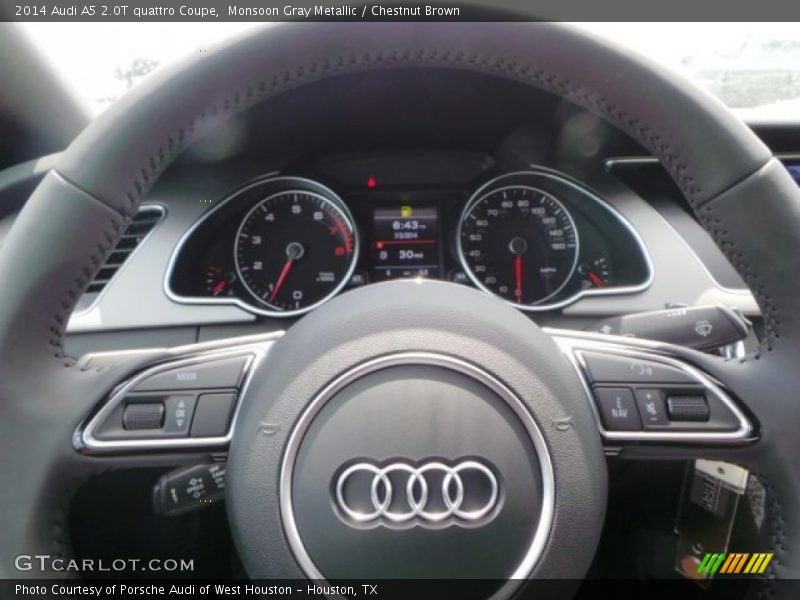 Monsoon Gray Metallic / Chestnut Brown 2014 Audi A5 2.0T quattro Coupe