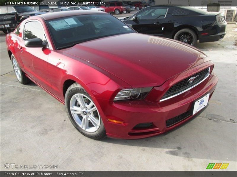 Ruby Red / Charcoal Black 2014 Ford Mustang V6 Coupe