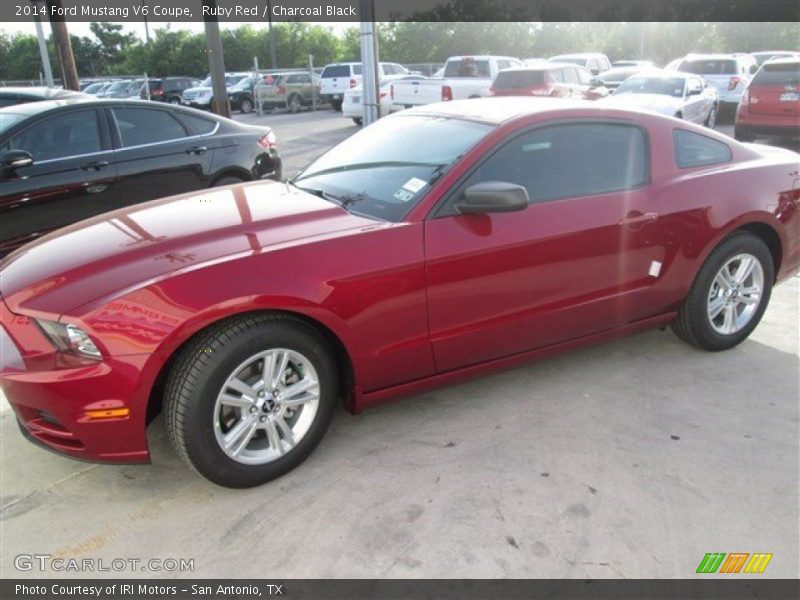 Ruby Red / Charcoal Black 2014 Ford Mustang V6 Coupe