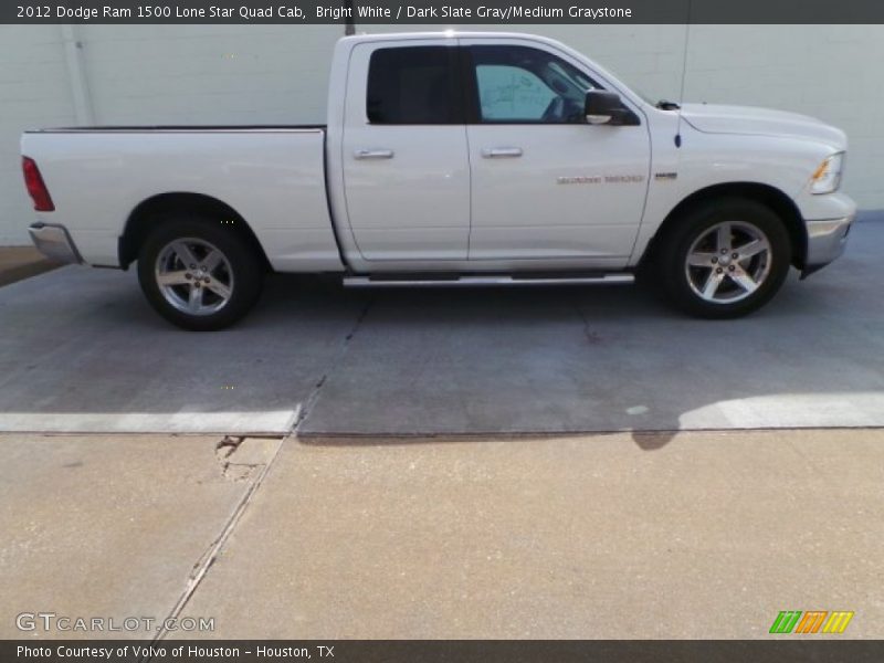 Bright White / Dark Slate Gray/Medium Graystone 2012 Dodge Ram 1500 Lone Star Quad Cab