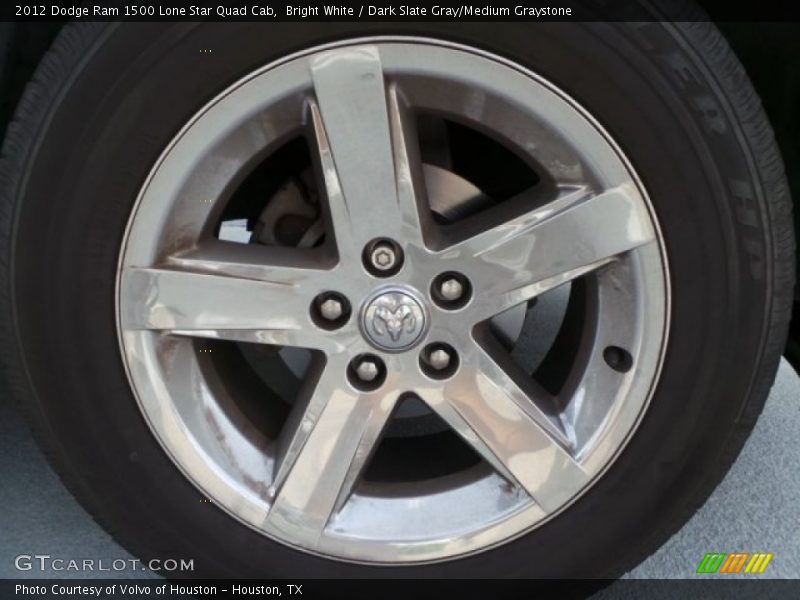 Bright White / Dark Slate Gray/Medium Graystone 2012 Dodge Ram 1500 Lone Star Quad Cab