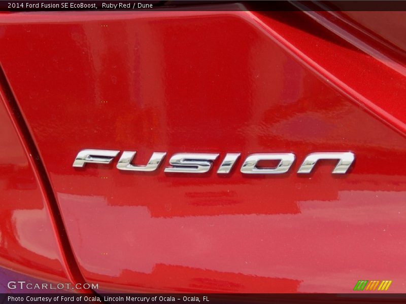 Ruby Red / Dune 2014 Ford Fusion SE EcoBoost