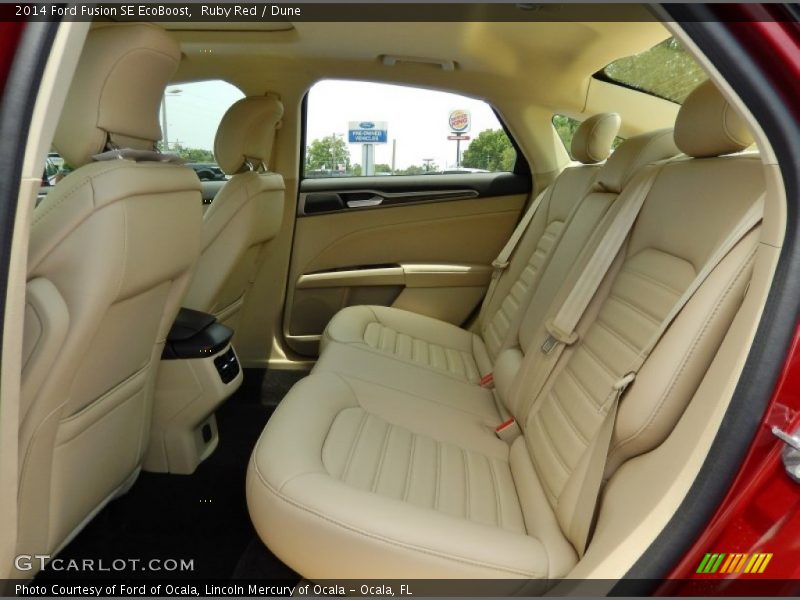 Ruby Red / Dune 2014 Ford Fusion SE EcoBoost