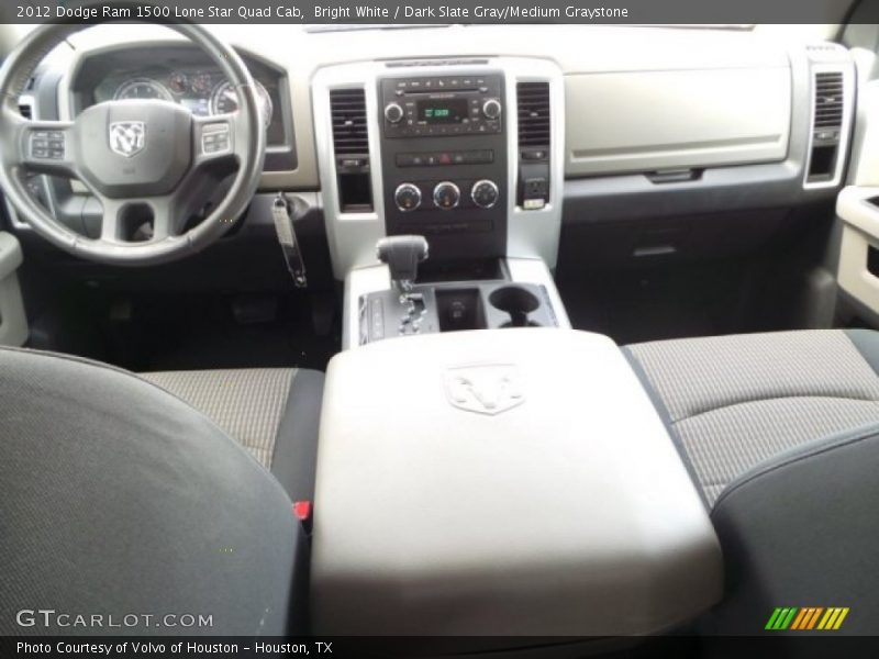 Bright White / Dark Slate Gray/Medium Graystone 2012 Dodge Ram 1500 Lone Star Quad Cab