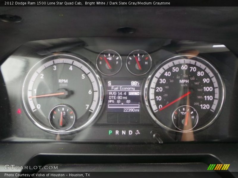 Bright White / Dark Slate Gray/Medium Graystone 2012 Dodge Ram 1500 Lone Star Quad Cab