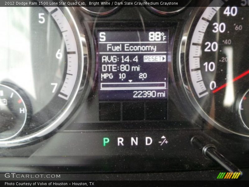 Bright White / Dark Slate Gray/Medium Graystone 2012 Dodge Ram 1500 Lone Star Quad Cab