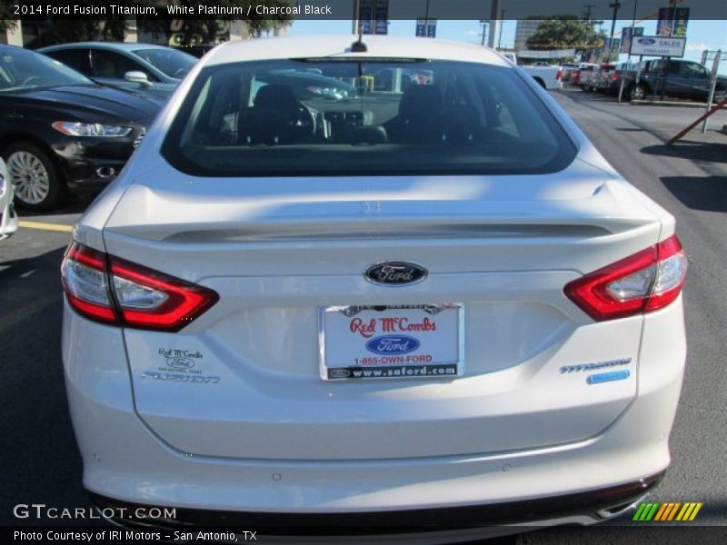 White Platinum / Charcoal Black 2014 Ford Fusion Titanium