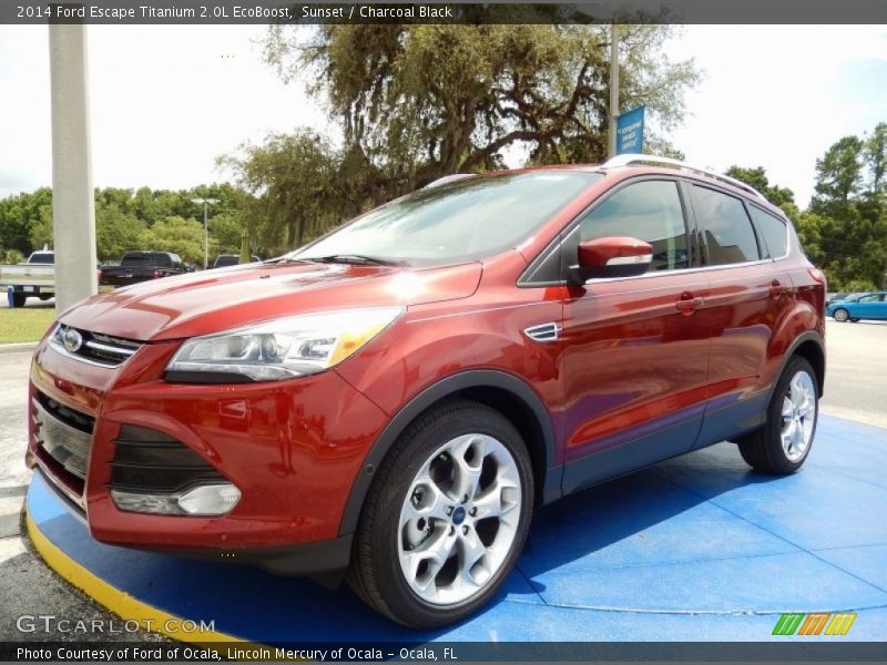 Sunset / Charcoal Black 2014 Ford Escape Titanium 2.0L EcoBoost
