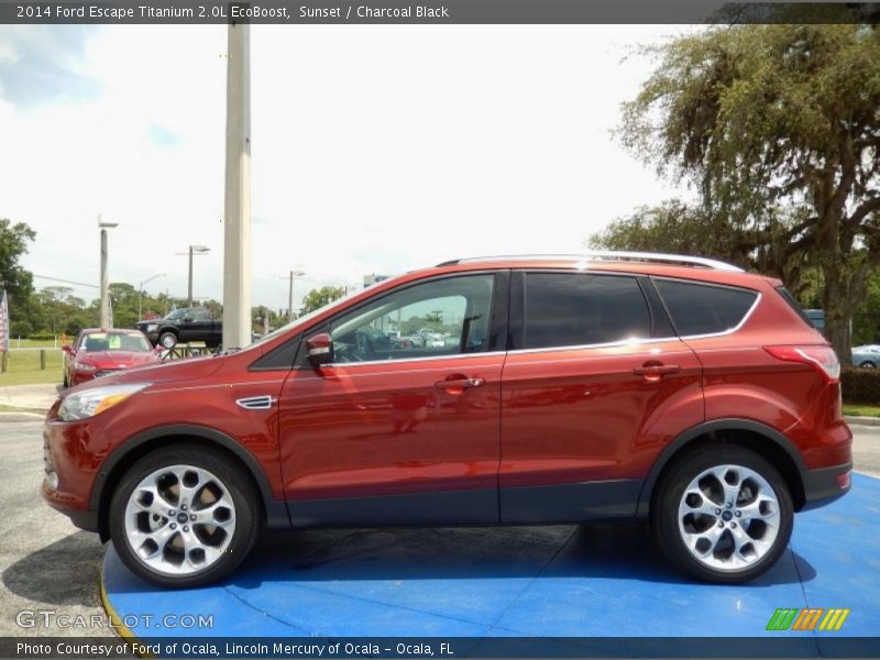 Sunset / Charcoal Black 2014 Ford Escape Titanium 2.0L EcoBoost