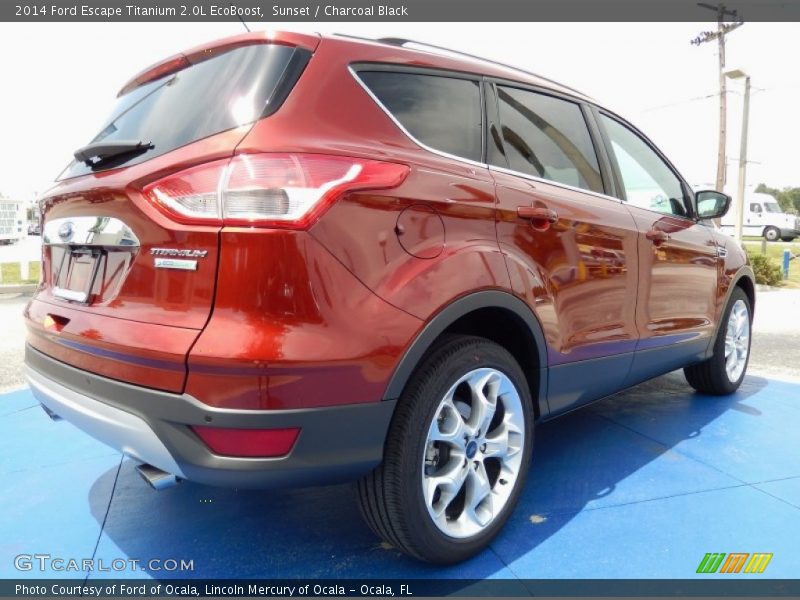 Sunset / Charcoal Black 2014 Ford Escape Titanium 2.0L EcoBoost