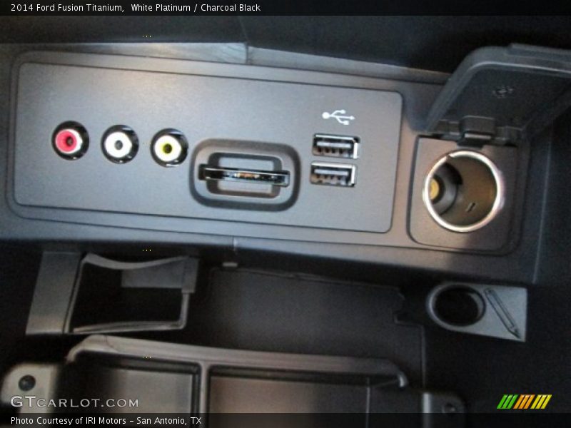 White Platinum / Charcoal Black 2014 Ford Fusion Titanium