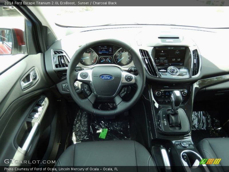 Sunset / Charcoal Black 2014 Ford Escape Titanium 2.0L EcoBoost