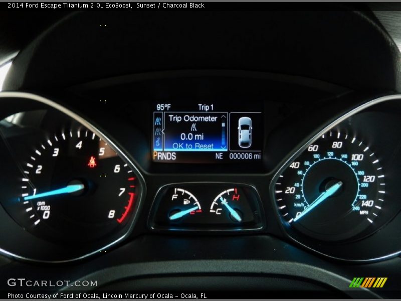 Sunset / Charcoal Black 2014 Ford Escape Titanium 2.0L EcoBoost