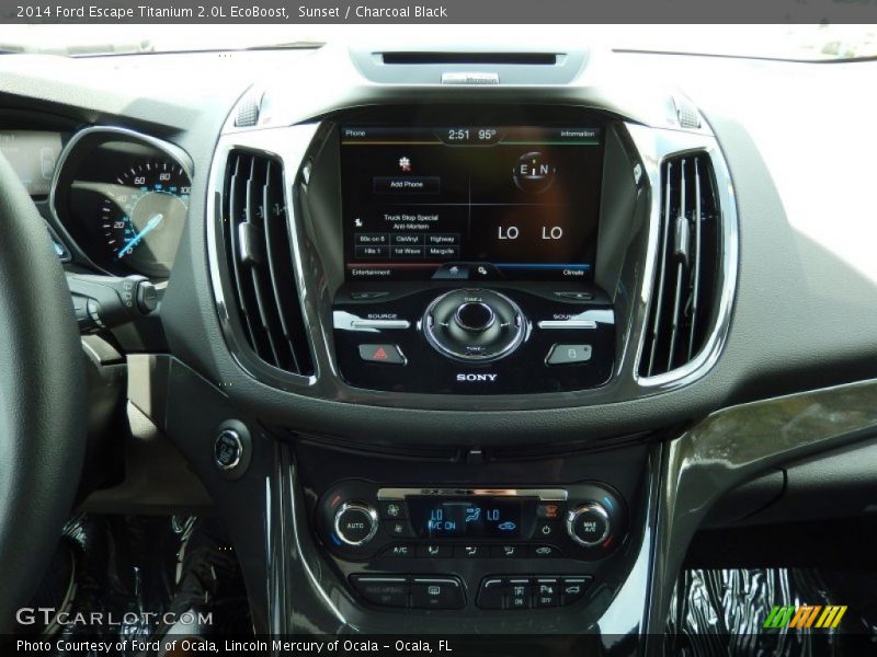 Sunset / Charcoal Black 2014 Ford Escape Titanium 2.0L EcoBoost