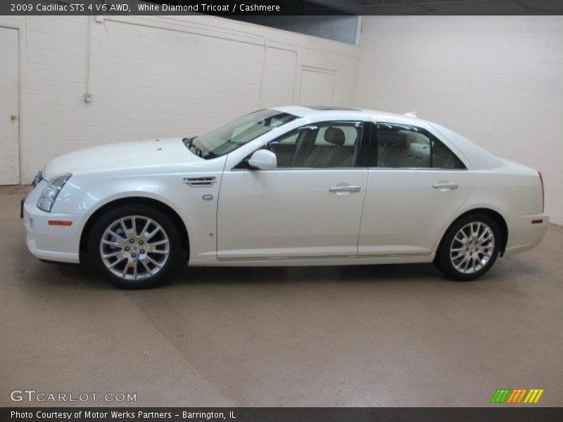 White Diamond Tricoat / Cashmere 2009 Cadillac STS 4 V6 AWD