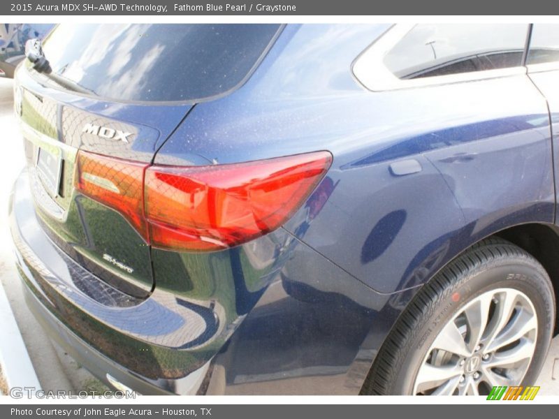 Fathom Blue Pearl / Graystone 2015 Acura MDX SH-AWD Technology