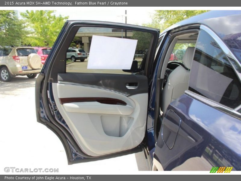 Fathom Blue Pearl / Graystone 2015 Acura MDX SH-AWD Technology