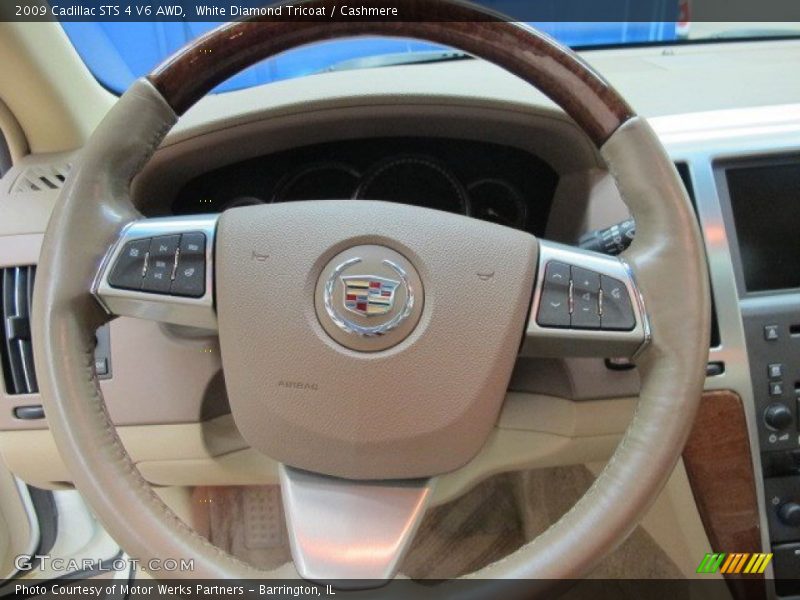 White Diamond Tricoat / Cashmere 2009 Cadillac STS 4 V6 AWD