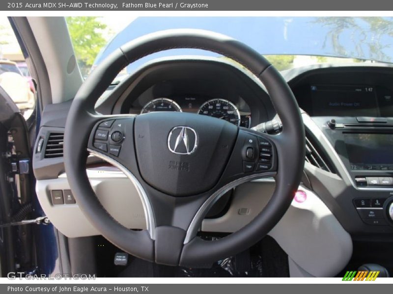 Fathom Blue Pearl / Graystone 2015 Acura MDX SH-AWD Technology