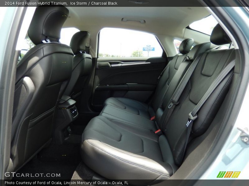 Ice Storm / Charcoal Black 2014 Ford Fusion Hybrid Titanium