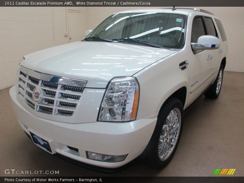 White Diamond Tricoat / Cashmere/Cocoa 2011 Cadillac Escalade Premium AWD