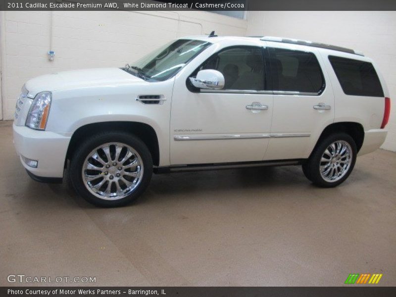 White Diamond Tricoat / Cashmere/Cocoa 2011 Cadillac Escalade Premium AWD