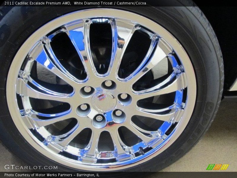 White Diamond Tricoat / Cashmere/Cocoa 2011 Cadillac Escalade Premium AWD