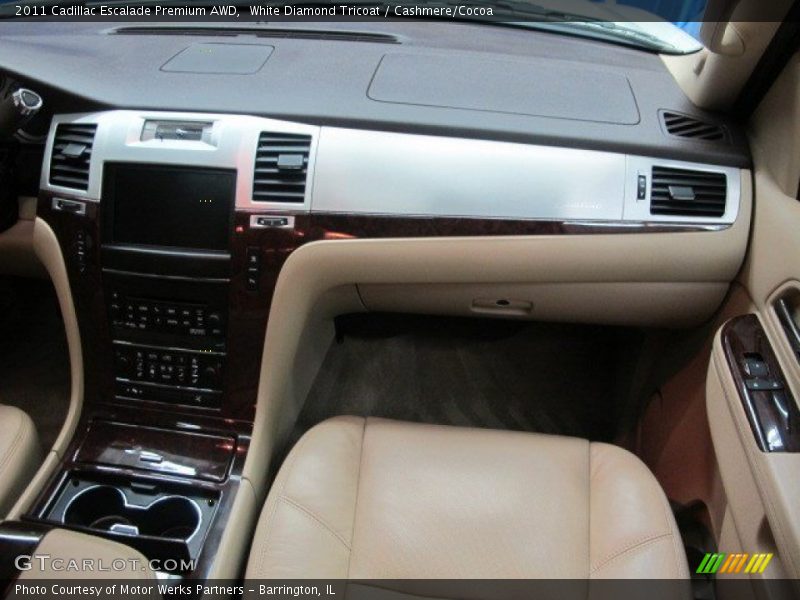 White Diamond Tricoat / Cashmere/Cocoa 2011 Cadillac Escalade Premium AWD