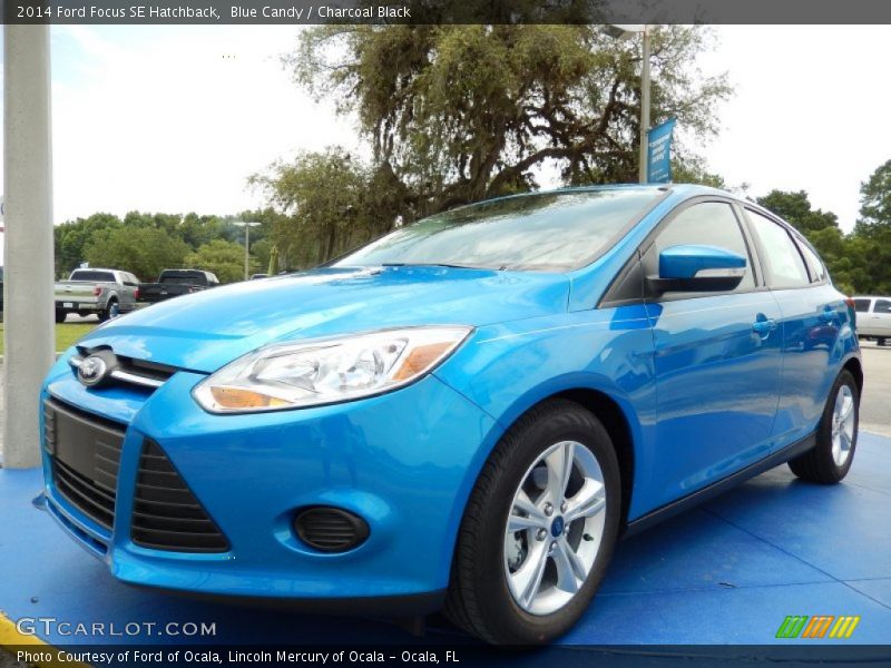Blue Candy / Charcoal Black 2014 Ford Focus SE Hatchback