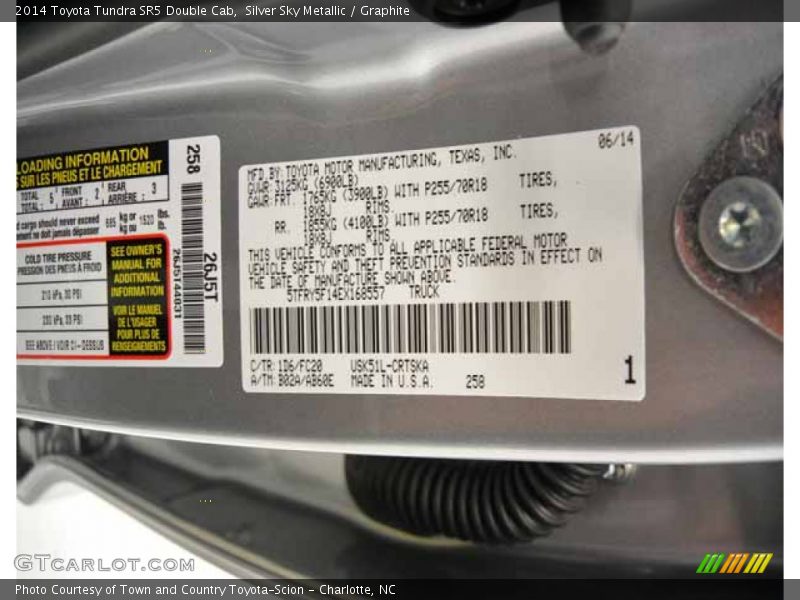 Silver Sky Metallic / Graphite 2014 Toyota Tundra SR5 Double Cab