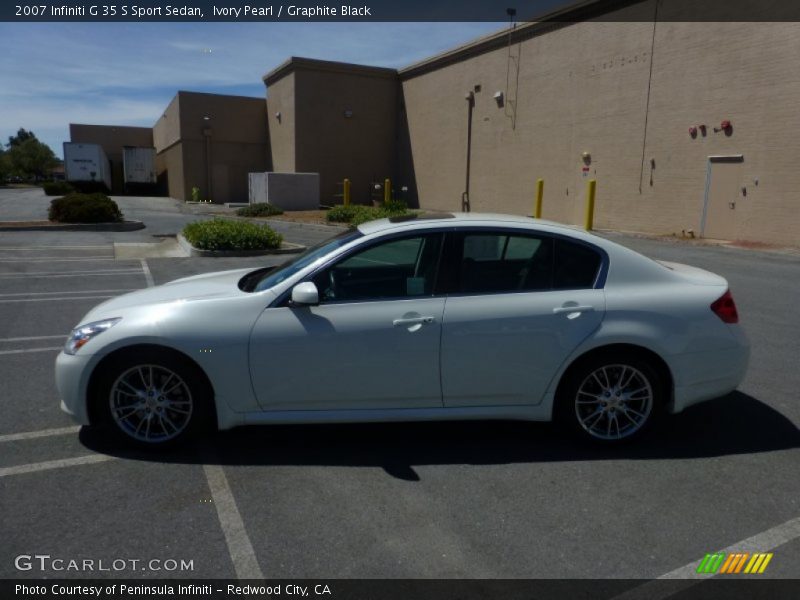 Ivory Pearl / Graphite Black 2007 Infiniti G 35 S Sport Sedan