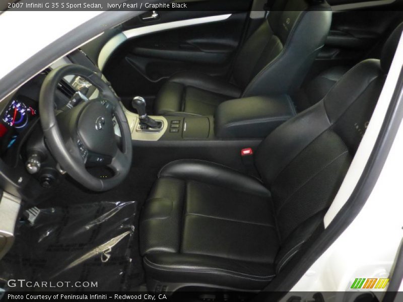 Ivory Pearl / Graphite Black 2007 Infiniti G 35 S Sport Sedan