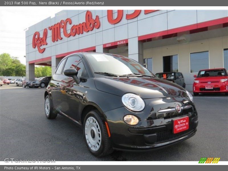 Nero (Black) / Rosso/Avorio (Red/Ivory) 2013 Fiat 500 Pop