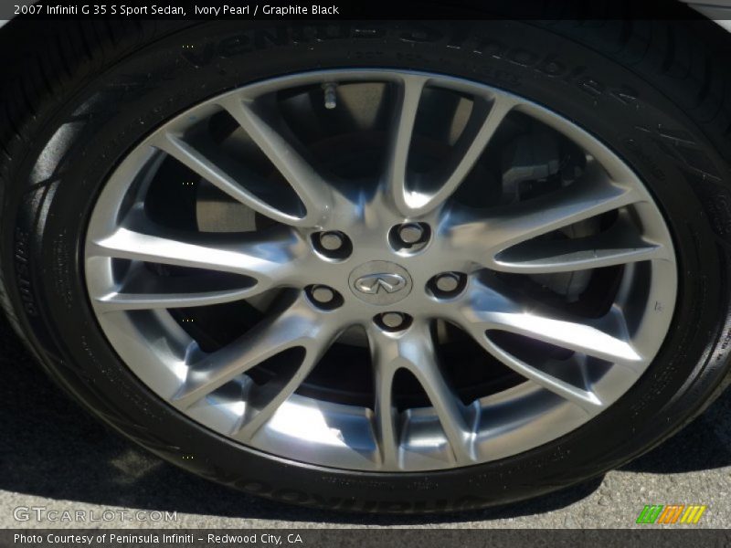 Ivory Pearl / Graphite Black 2007 Infiniti G 35 S Sport Sedan