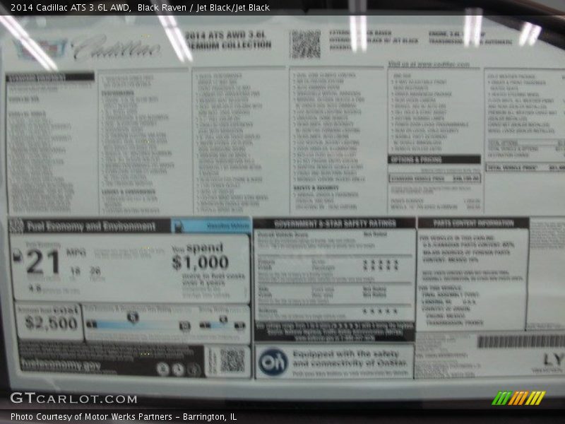 Black Raven / Jet Black/Jet Black 2014 Cadillac ATS 3.6L AWD