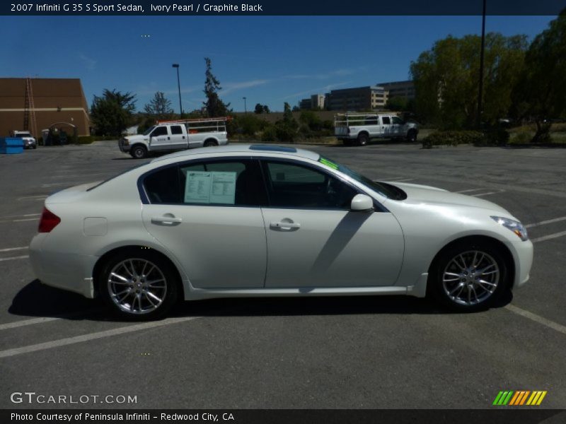 Ivory Pearl / Graphite Black 2007 Infiniti G 35 S Sport Sedan